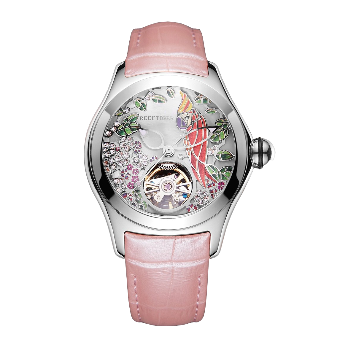 Reef Tiger Designer Aurora Parrots Series - Luxury Classic Diamond Watches for Women image 0