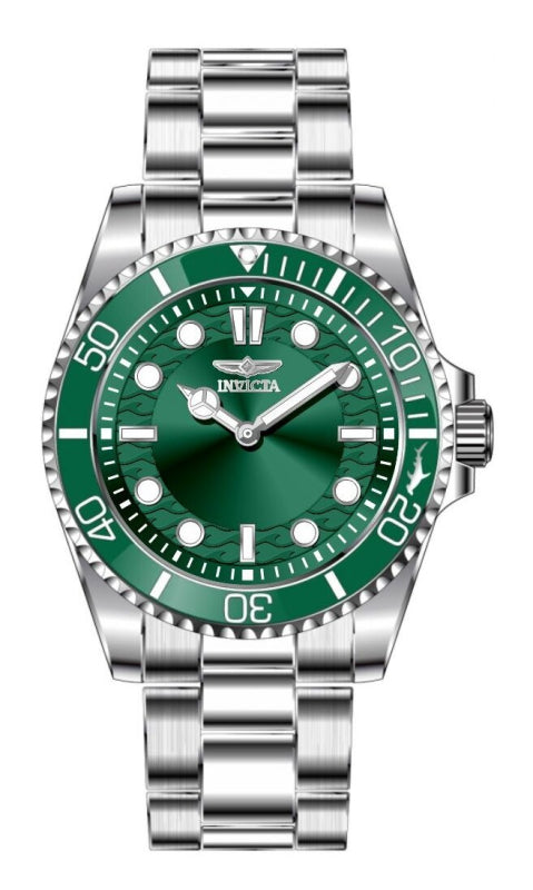INVICTA Men's Pro Diver 43mm Watch Silver/Green Hulk image 1