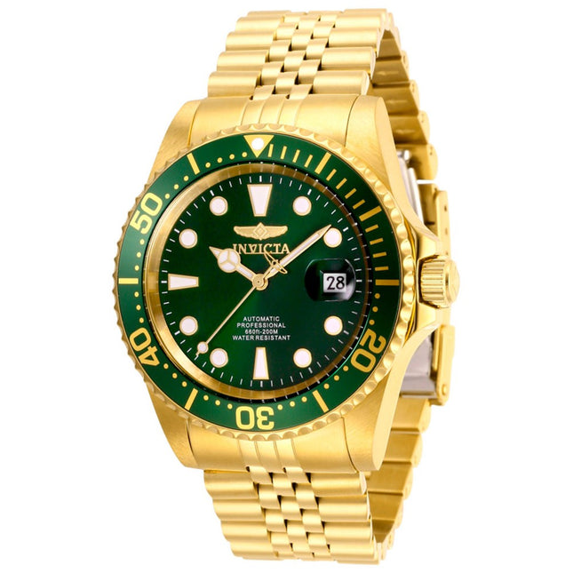 INVICTA Men's 42mm Jubilee Automatic Pro Diver Watch Gold/Emerald Green