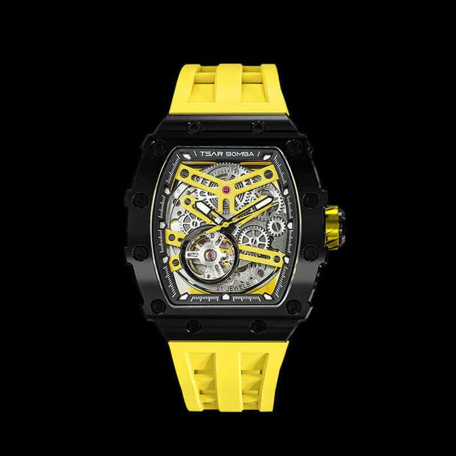 TSAR BOMBA Men's Automatic Watch TB8208A II Black / Yellow