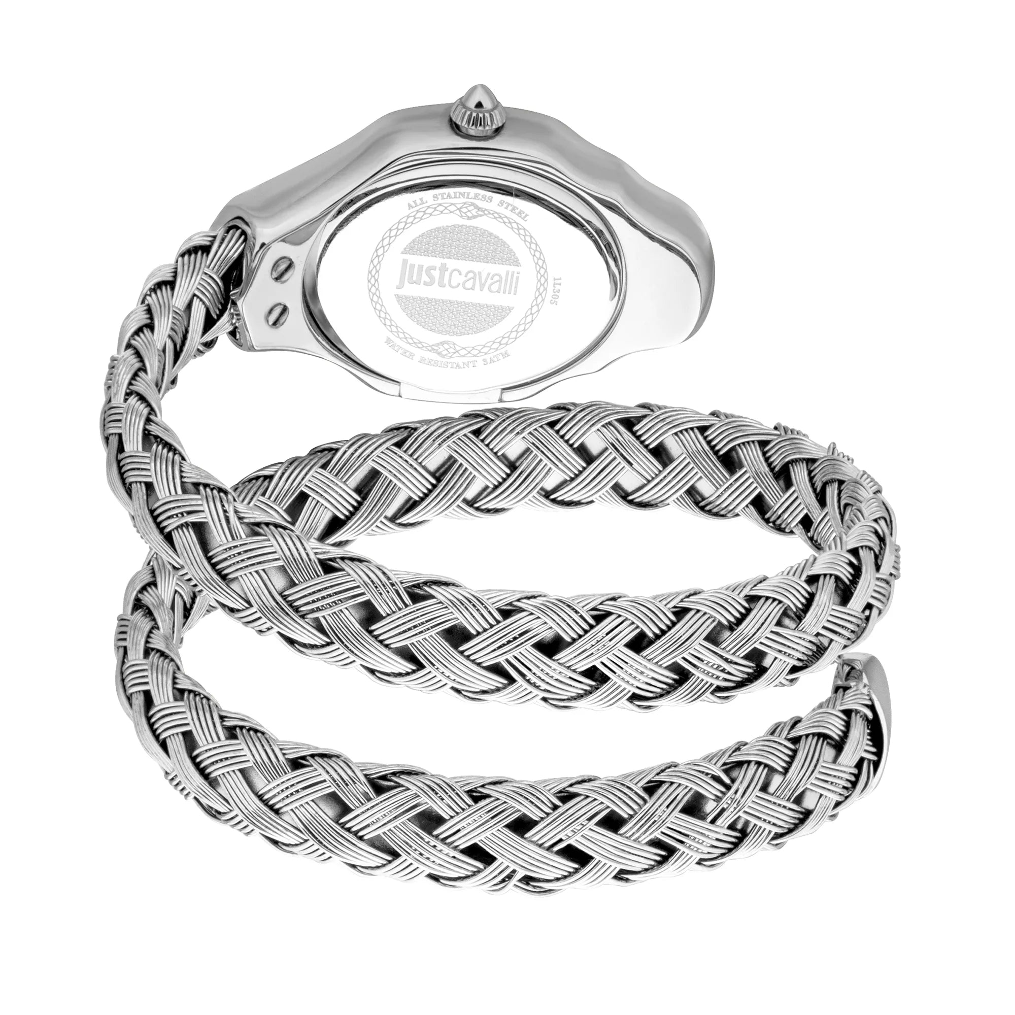 Just Cavalli Signature Snake Twined Silver Turquoise image 1