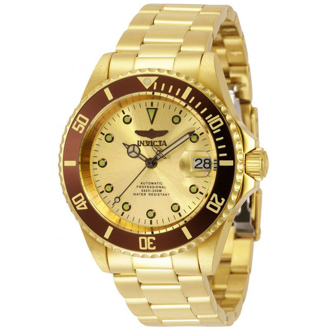 INVICTA Men's 40mm Pro Diver Automatic Oyster Gold / Champagne 200m Watch