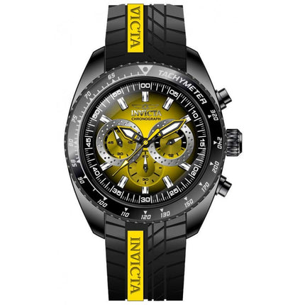 INVICTA Men's S1 Rally 48mm Daytona Black / Yellow Chronograph 100m Watch