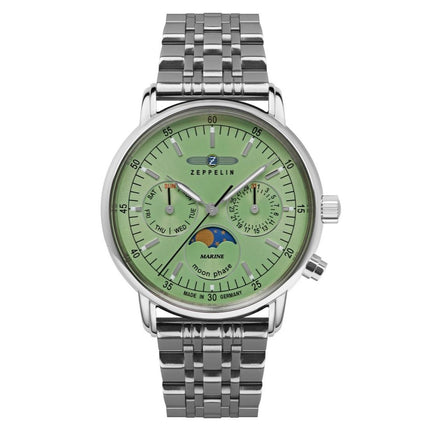 ZEPPELIN Lady LZ 14 Marine Moonphase Watch Mint Green 8637M4 image 0