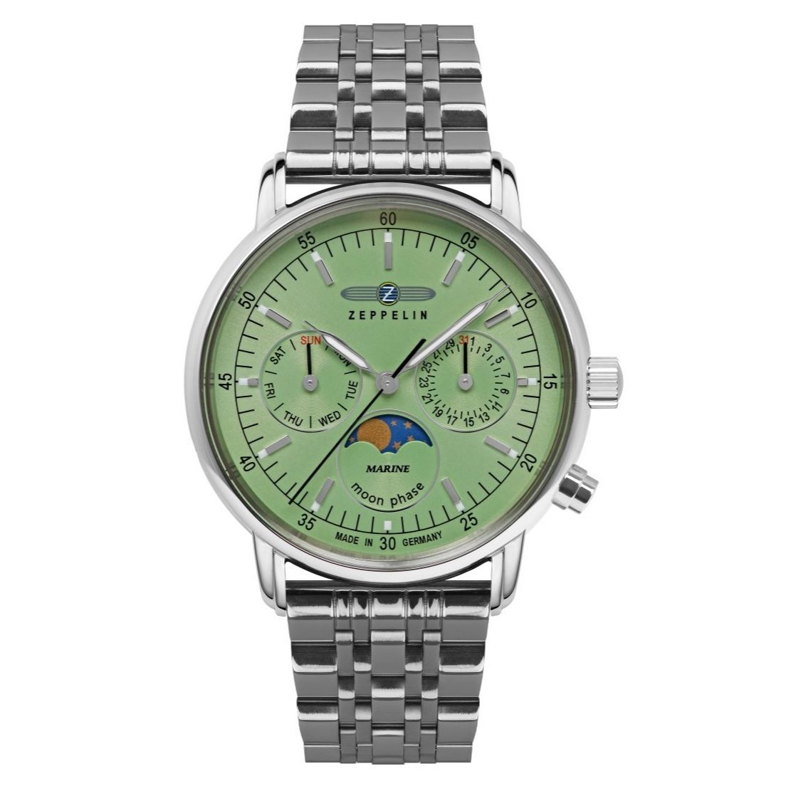 ZEPPELIN Lady LZ 14 Marine Moonphase Watch Mint Green 8637M4 image 0