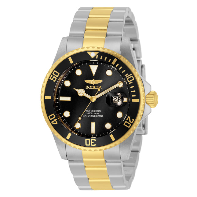 INVICTA Men's Pro Diver 42mm Two Tone Black 200m Oyster Strap Watch