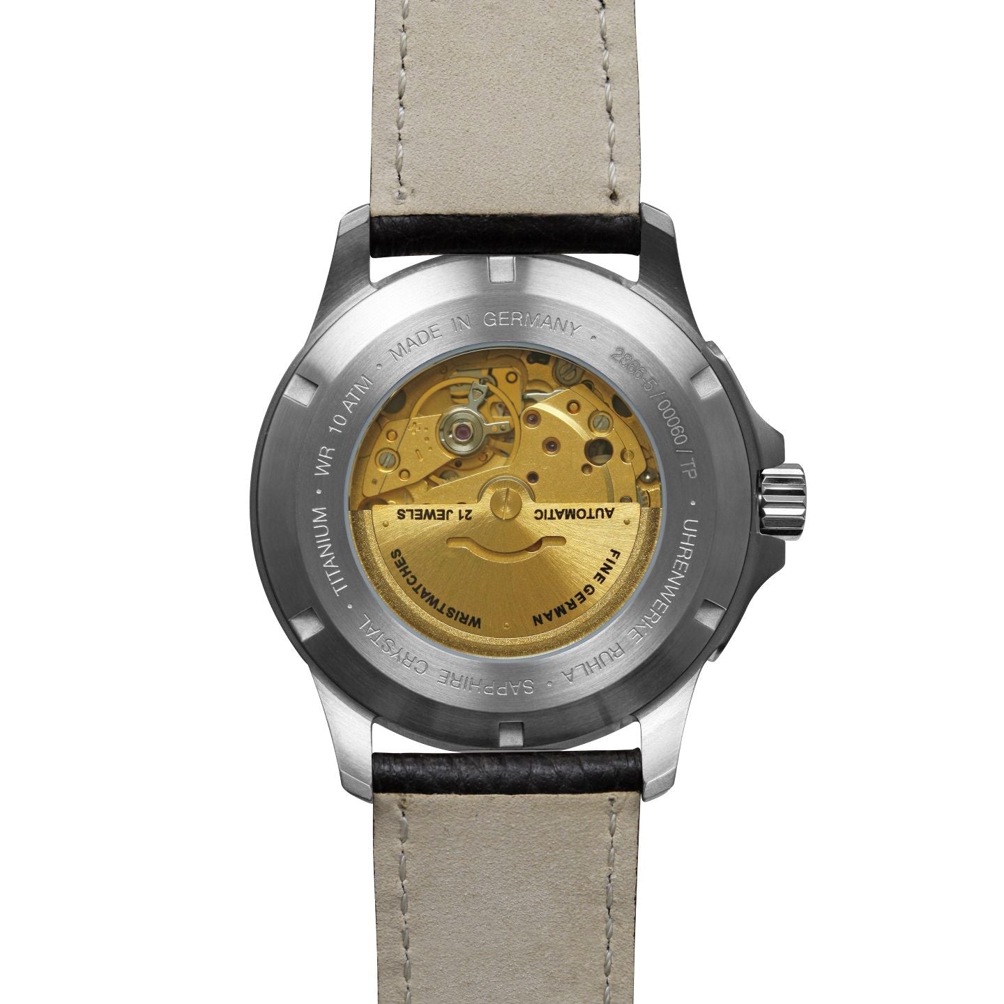 BAUHAUS AVIATION Men’s Titanium Automatic Day Date Watch 28665 image 1