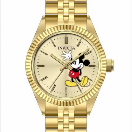 INVICTA Men's Disney Classic Mickey Mouse Ltd Edition 45mm Jubilee Bracelet Gold Watch