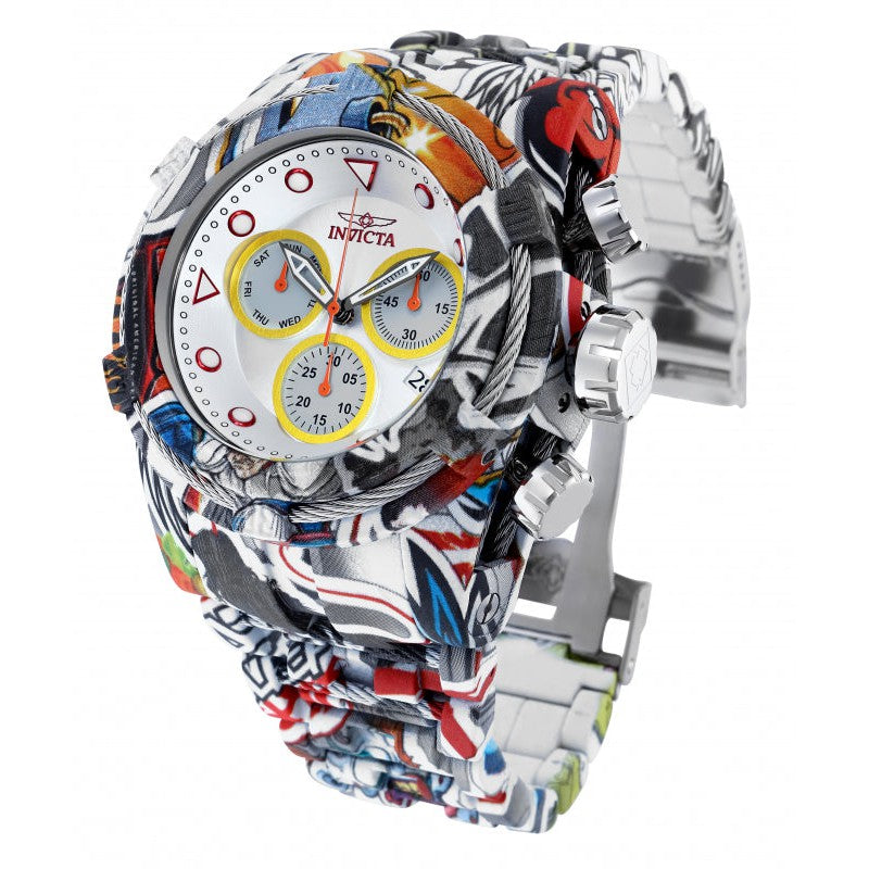 Invicta men's 52mm bolt zeus graffiti quartz chronograph hydroplated bracelet best sale watch