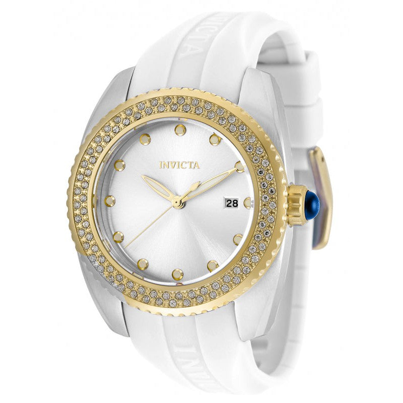 INVICTA Women's Sport Angel 38mm Gold / White Silicone Strap Watch