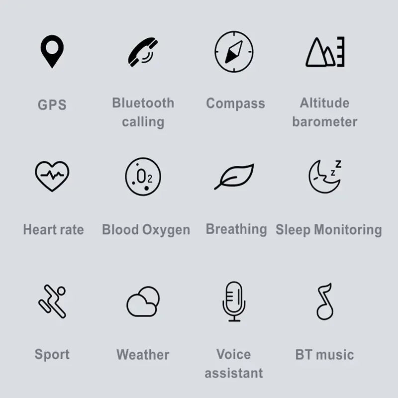 NORTH EDGE Tactical Battalion GPS Smart Watch image 3