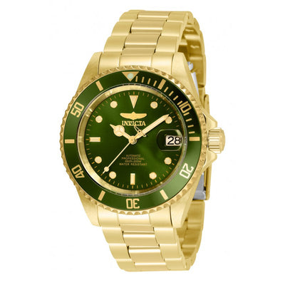 INVICTA Men's 40mm Pro Diver Automatic Oyster Forest Green Gold 200m Watch