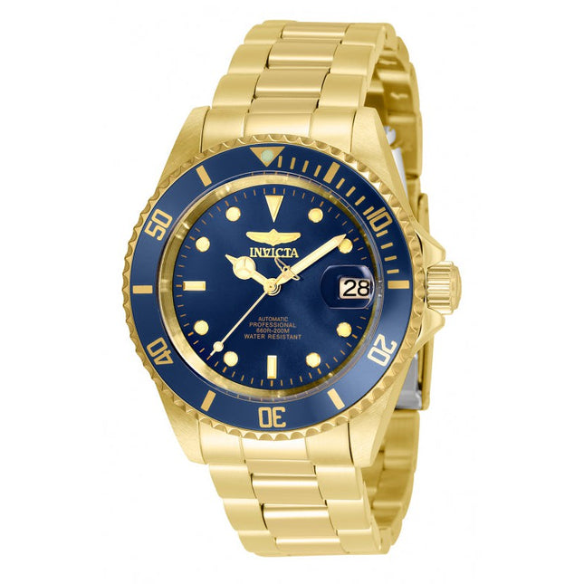 INVICTA Men's 40mm Pro Diver Automatic Oyster Gold / Ocean Blue 200m Watch