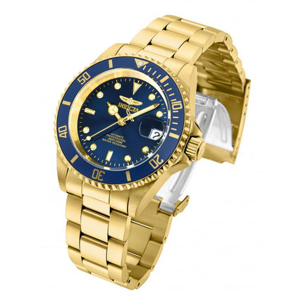 INVICTA Men's 40mm Pro Diver Automatic Oyster Gold / Ocean Blue 200m Watch