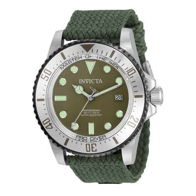 INVICTA Men's Pro Diver Automatic 44mm Master of the Sea Silver / Army Green Watch