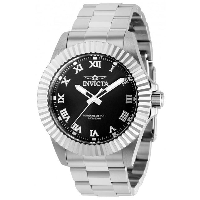 INVICTA Men's Pro Diver 44mm Coin Edge Watch Silver / Black