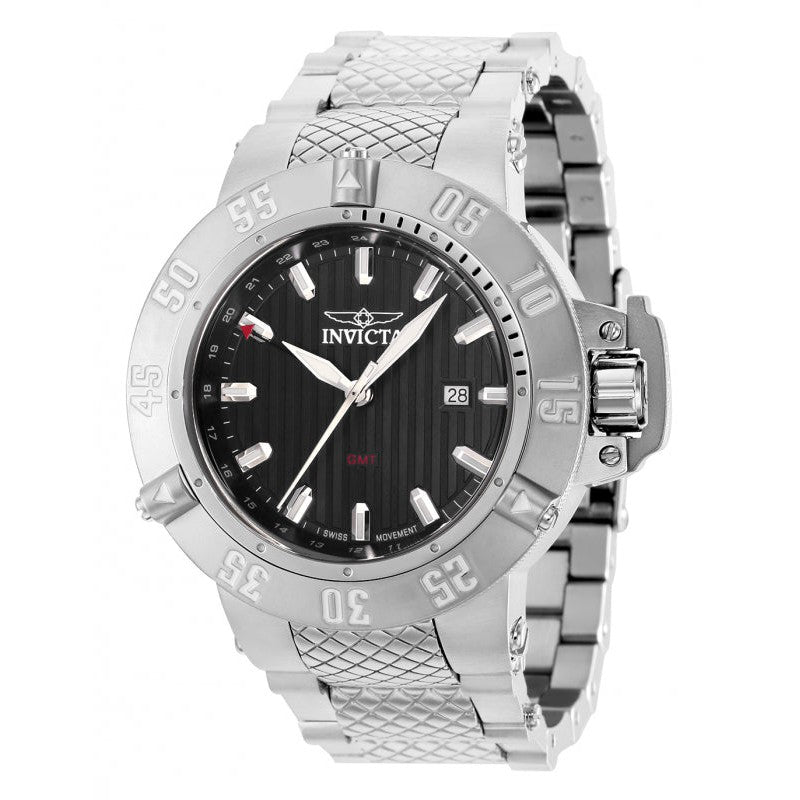 INVICTA Men's SUBAQUA SWISS GMT 50mm Silver / Black 500m Watch