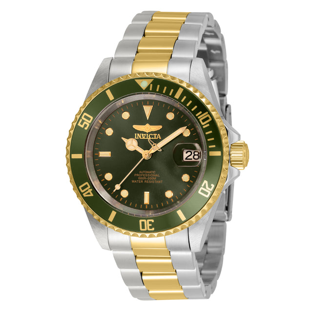 INVICTA Men's Pro Diver Automatic 40mm Oyster Strap 200m Watch Two Tone/Green