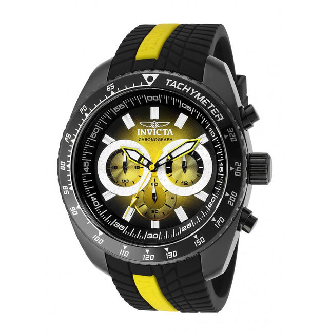 INVICTA Men's S1 Rally 48mm Daytona Black / Yellow Chronograph 100m Watch
