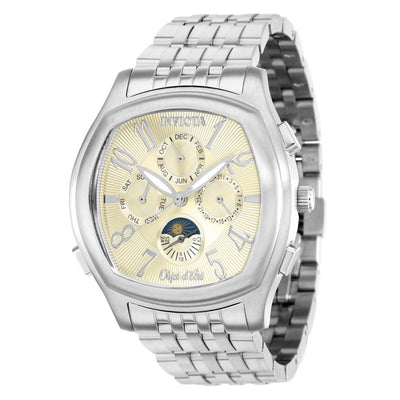 INVICTA Men's Classic Automatic Moonphase 42mm Chronograph Silver / Champagne Watch