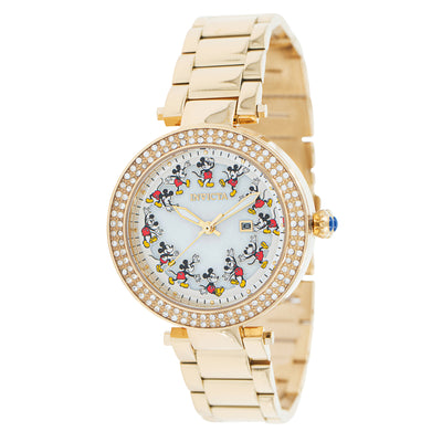 INVICTA Women's Disney Limited Edition Minnie Mouse Watch Gold Crystal