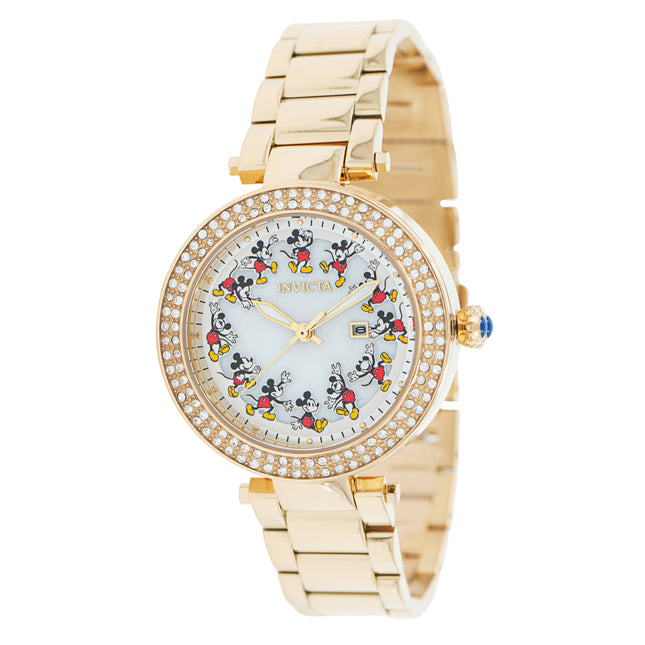 INVICTA Women's Disney Limited Edition Minnie Mouse Watch Gold Crystal