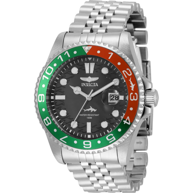 INVICTA Men's Pro Diver 43mm Jubilee Bracelet 100m Watch Red / Green