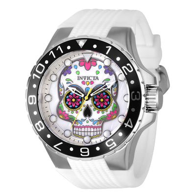 INVICTA Men's Aviator Dia De Los Muertos 50mm Watch White