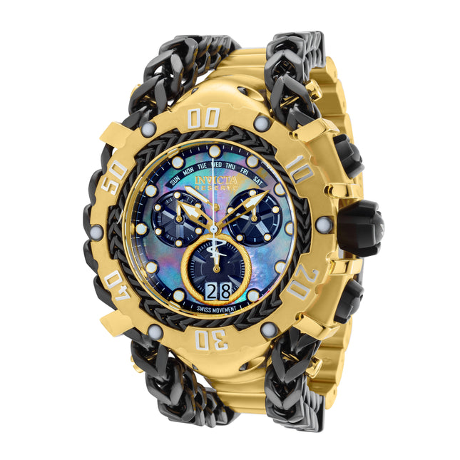 INVICTA Men's Gladiator 58mm Chronograph Black / Gold Mother of Pearl Watch