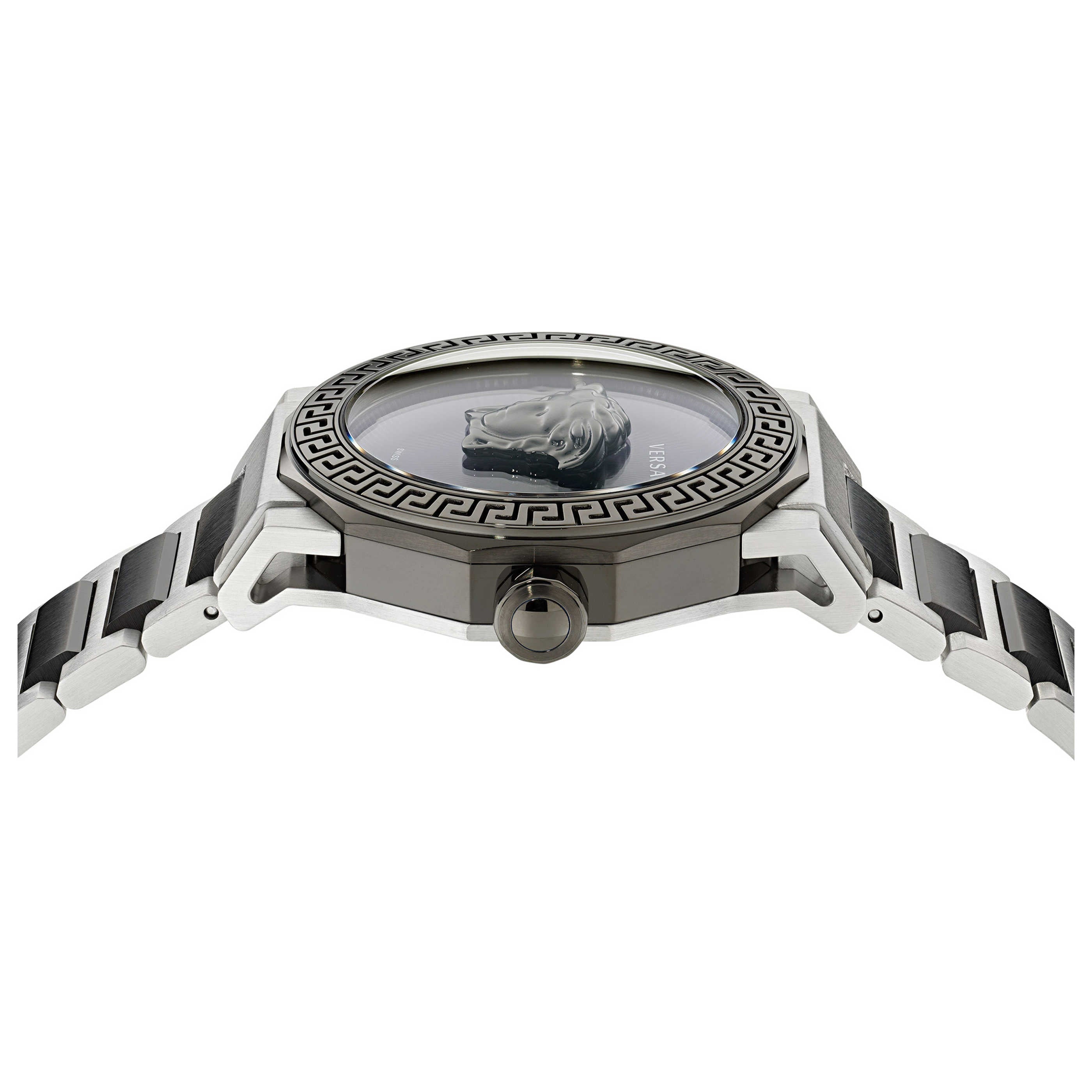 Versace Women's Medusa Deco Purple Silver Quartz Watch image 3