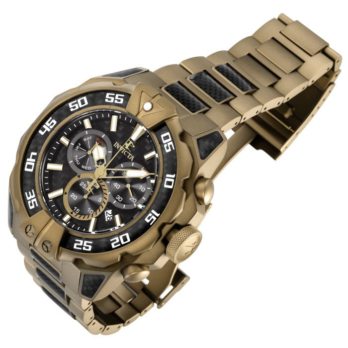 INVICTA Men's Carbon Hawk Chronograph Swiss 57mm Steel Khaki Watch