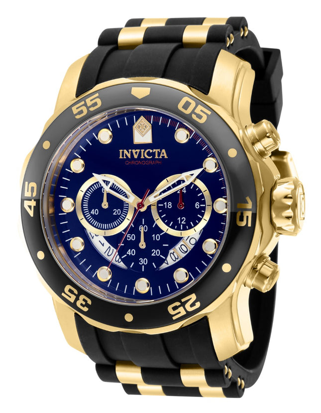INVICTA Men's Colossus 49.5mm Pro Diver Silicone Blue / Gold Watch