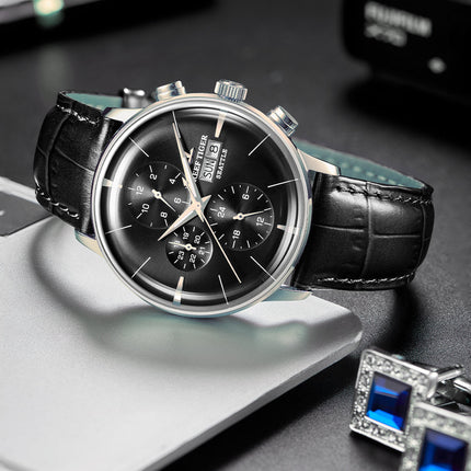 Reef Tiger Men's Seattle Chiefs Automatic Luxury Vintage Dress Chronograph Watch image 4