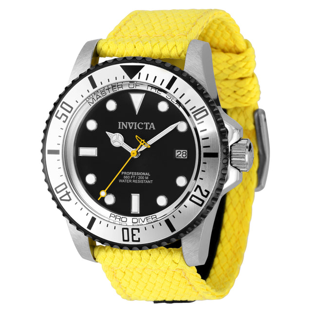 INVICTA Men's Pro Diver Automatic 44mm Master of the Sea Silver / Yellow Watch