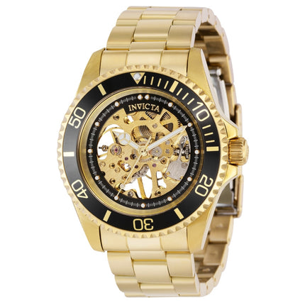 INVICTA Men's Automatic Skeleton Pro Diver 43mm Gold Watch
