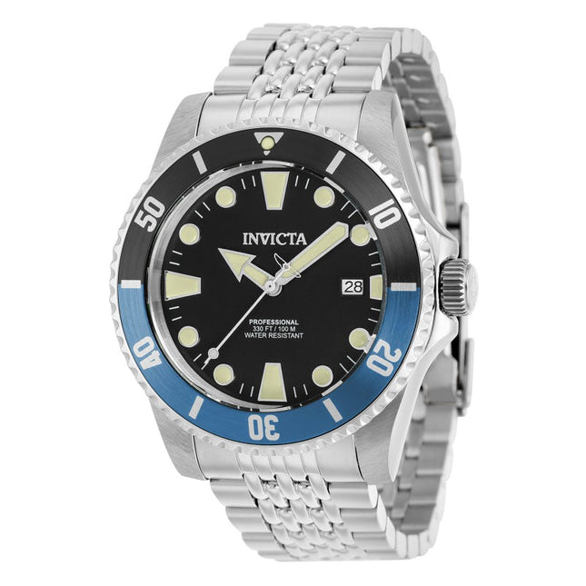 INVICTA Men's Pro Diver Automatic 44mm Silver / Batman Bezel Oyster Bracelet Watch