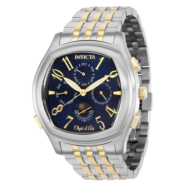 INVICTA Men's Classic Automatic Moonphase 42mm Chronograph Two Tone / Blue Watch