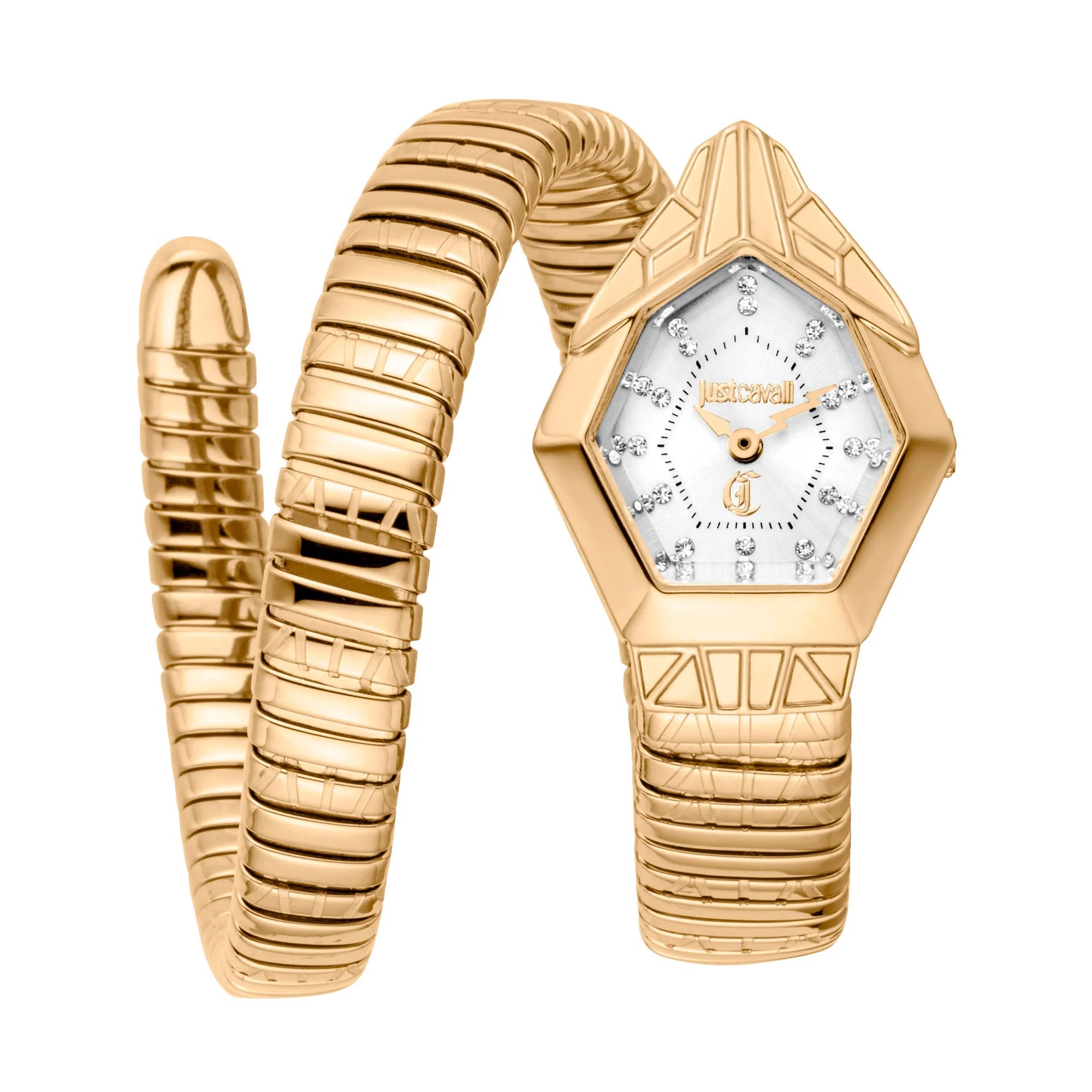 Just Cavalli Signature Snake Gemma Yellow Gold Silver image 0