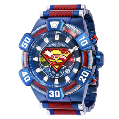 INVICTA Men's DC Comics Limited Edition Superman 52mm Silicone Steel Infused Watch Original Supes