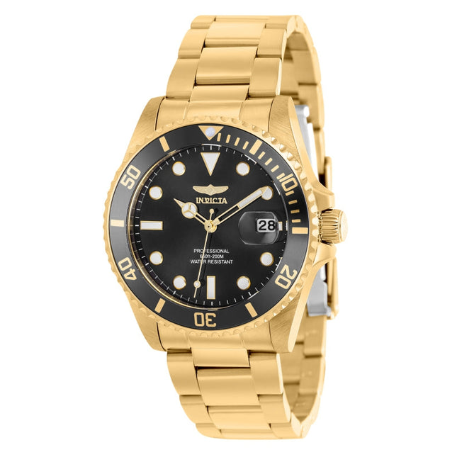 INVICTA Women's Pro Diver 38mm Gold / Black Oyster Bracelet 200m Watch