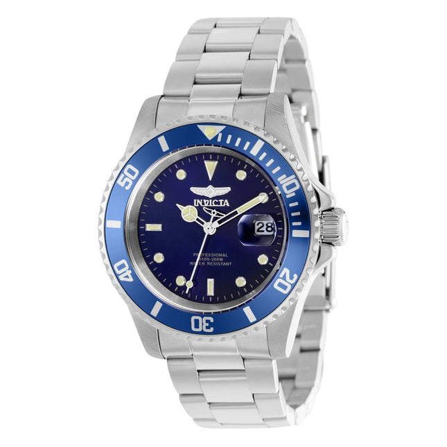 INVICTA Men's Pro Diver 40mm GMT Silver / SMURF 200m Oyster Bracelet Watch