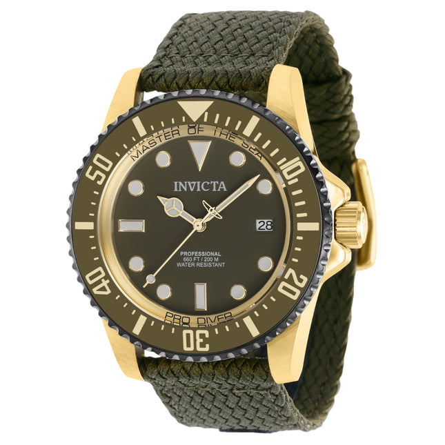 INVICTA Men's Pro Diver Automatic 44mm Master of the Sea Gold / Green Watch