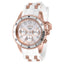 INVICTA Women's Sport Angel 40mm Rose Gold / White Chronograph Silicone Strap Watch