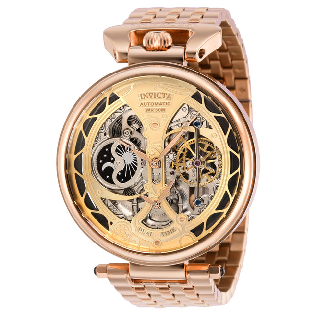 INVICTA Men's Pharaoh Automatic Skeleton 46mm Rose Gold Watch