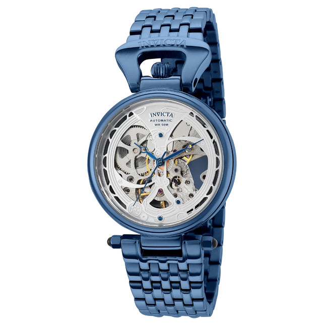 INVICTA Women's Objet D Art Skeleton Automatic 36mm Watch Blue