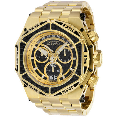 INVICTA Men's Carbon Hawk Chronograph Gold/Black 54mm Watch