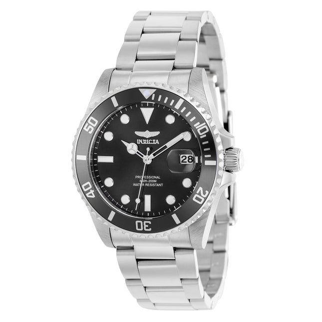 INVICTA Women's Pro Diver 38mm Silver / Black Date Oyster Bracelet 200m Watch