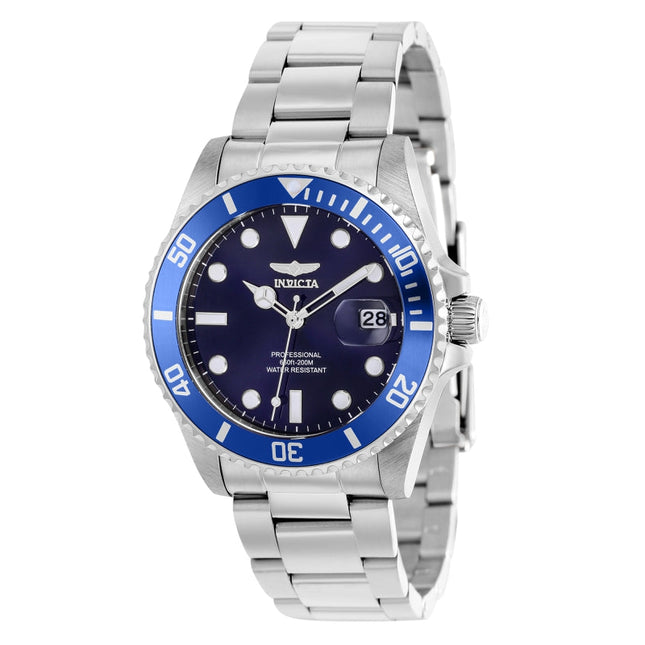 INVICTA Women's Pro Diver 38mm Silver / Blue Date Oyster Bracelet 200m Watch