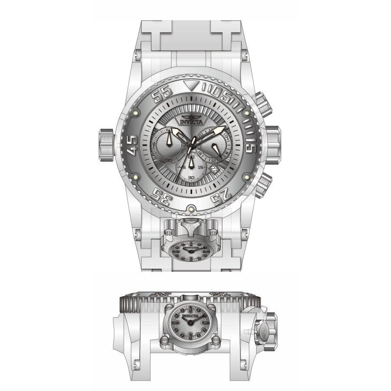 INVICTA Men's Bolt Zeus Magnum SHUTTER-TECH 2-IN-1 Chronograph Translucent Watch