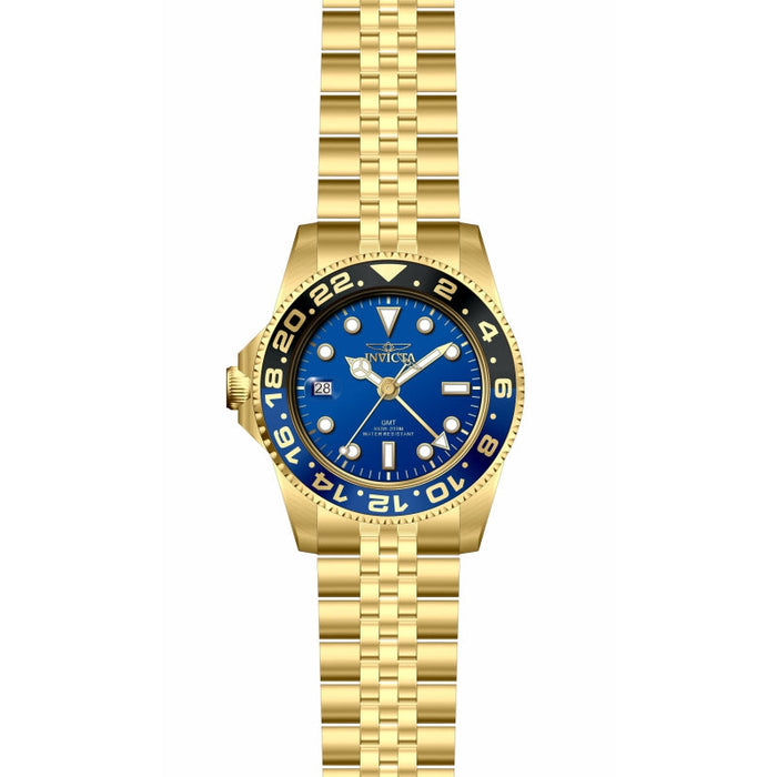 INVICTA Men's Pro Diver Swiss Inverted 42mm GMT Gold Batman 200m Jubilee Bracelet Watch